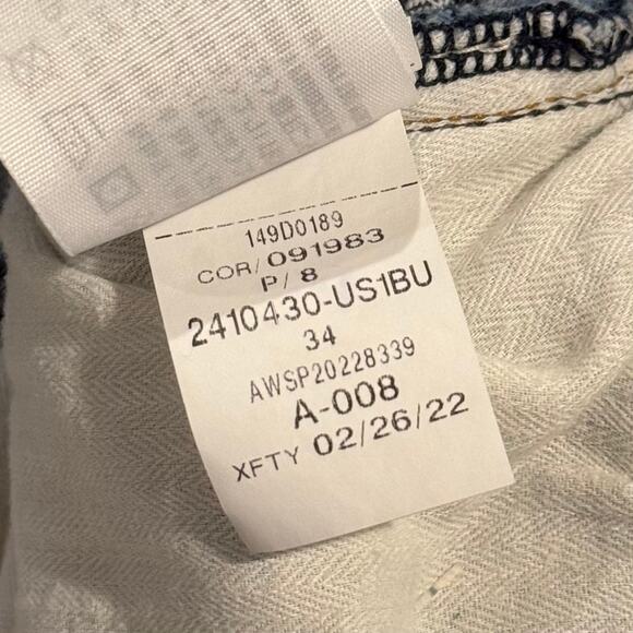 NWT Abercrombie & Fitch Jean Shorts Mom High Rise Y2K 90s Distressed Blue 34/18 - Picture 5 of 6